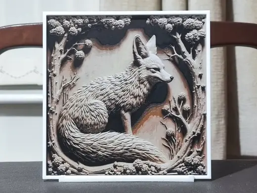 Carved Fox - HueForge 4 Color