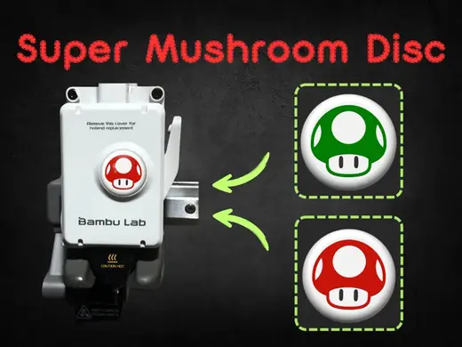 Super Mushroom Disc (A1 / A1 mini Extruder Wheel)