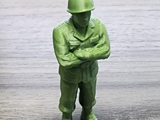 Green Army Man Arms Crossed Mini Figuring Soldier