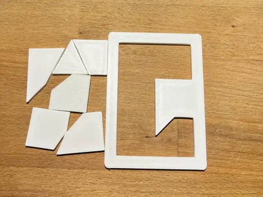 Tangram Alphabet Puzzle G letter