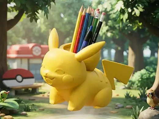 Cute Pikachu Pencil Holder | Desk Organizer