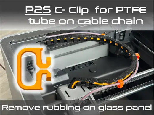 P2S No-Rub C-Clips (PTFE tube on cable chain)