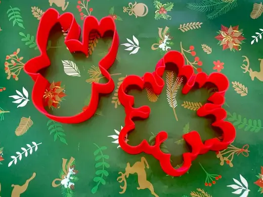 Snowflake and Reindeer Christmas Cookie Cutters