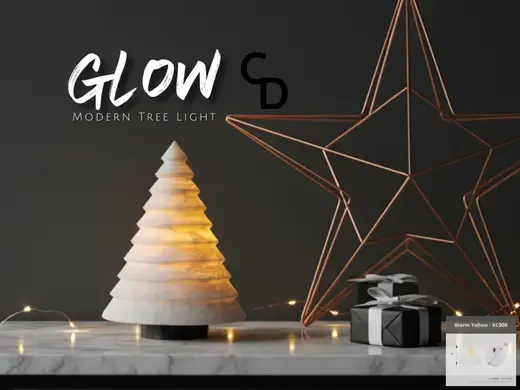 Christmas Tree Modern Glow Tea Light kc008