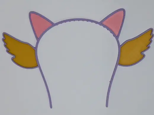 Kids headband with cat ears and wings on the side
