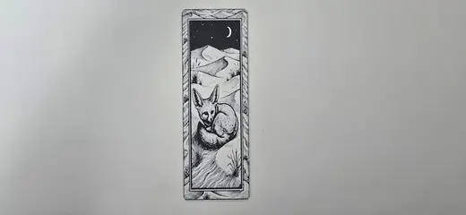Desert Fennec Fox Night Bookmark