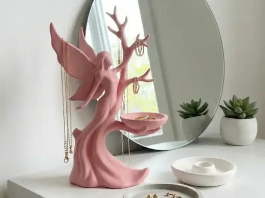 Fairy Tree Jewelry Organizer Necklace & Ring Stand