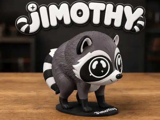 Jimothy – Raccoon Cartoon Figure