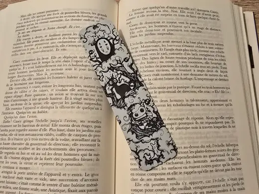 Bookmark Studio Ghibli Only Black & white