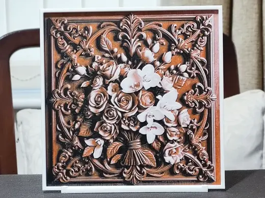 Wood Carving Bouquet - HueForge 3 Color