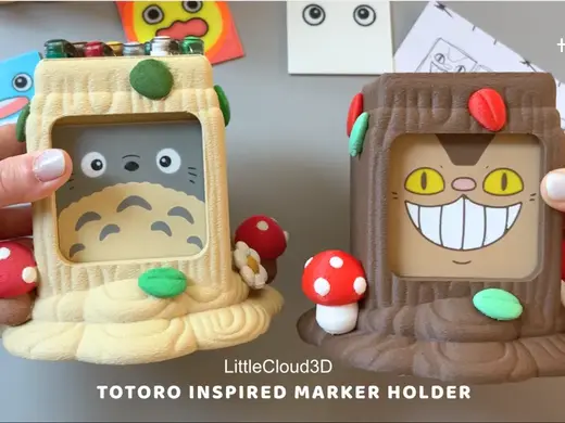 Totoro inspired Tree Pencil Holder