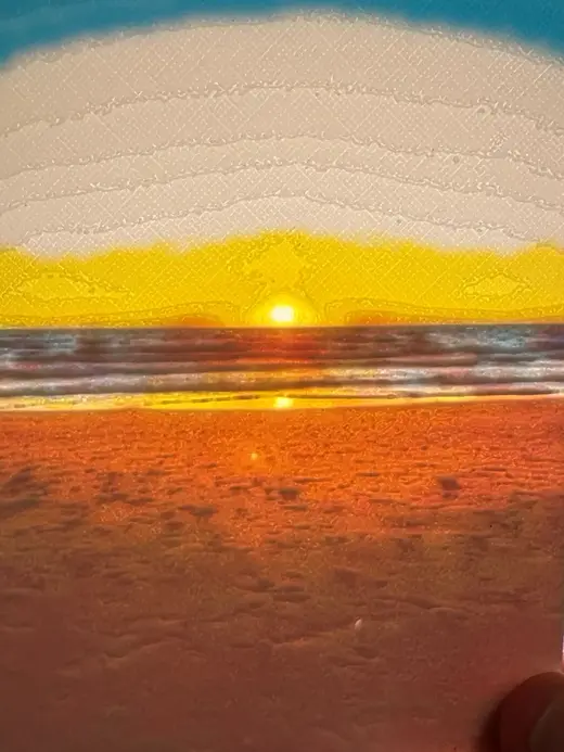 Lake Michigan Colored Lithophane
