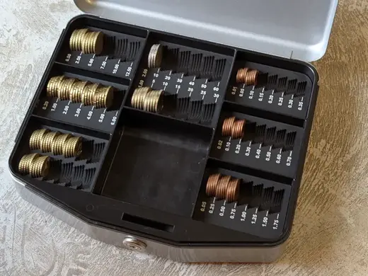 Euro coin sorter tray inserts for DURABLE cash box