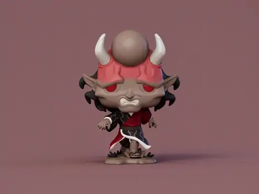 半天狗-鬼灭之刃动漫周边手办-Funko丰高POP涂色玩具
