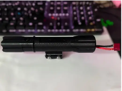 Dummy Flashlight Picatinny adapter for 11.1v lipo