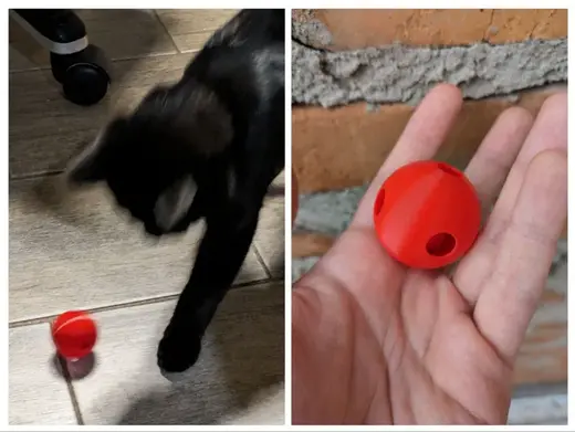 Cat toy with sound (ball in ball)
