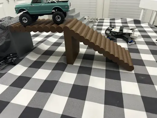 1/30 Scale RC Crawler Log Bridge