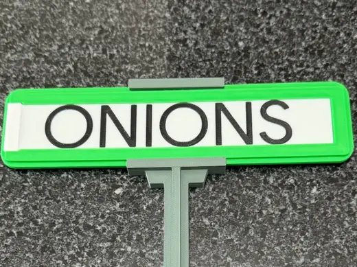 Slide in name plates for plant street sign