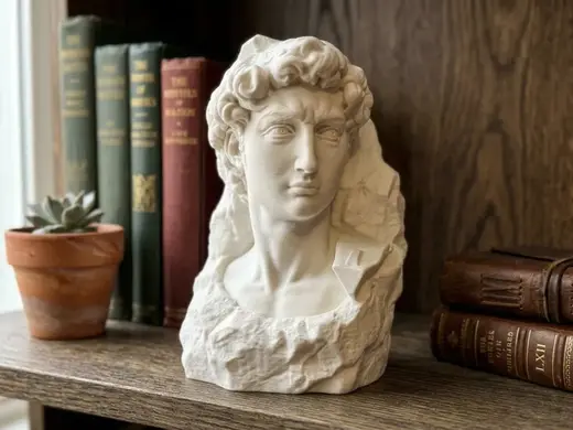 Allegorical Male Bust Sculpture