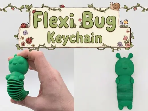 Flexi Bug ( Spring ) Keychain