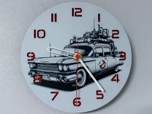 Wall / Desk Clock Ecto-1 Ghostbusters car HueForge