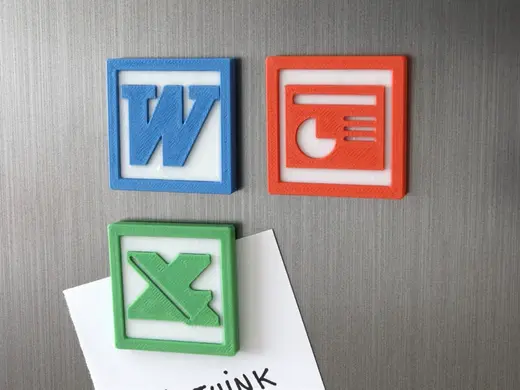 Retro Microsoft Office Fridge Magnets