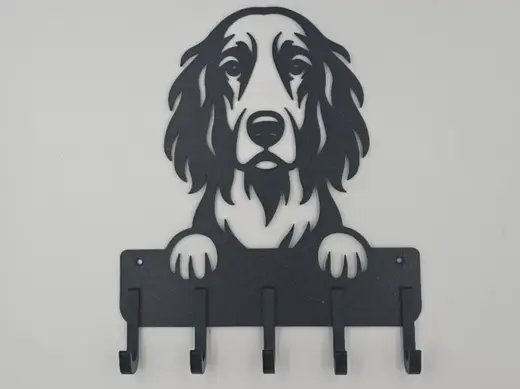 Dog Leash & Collar Holder, English Setter