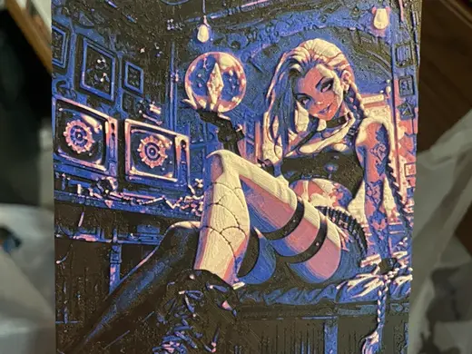 Jinx Sitting Hueforge