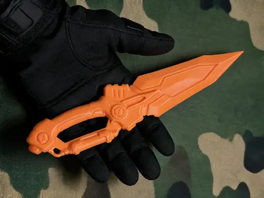 Orange Fusion Core Cyberpunk Tactical Blade