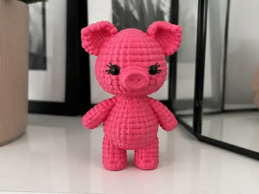 Cute Knitted Piggy Toy