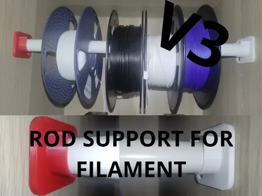 rod support for filament