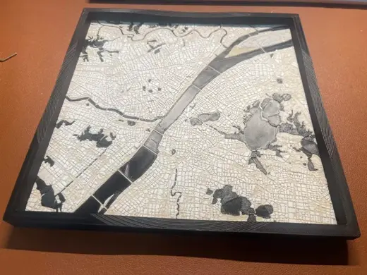 20*20相框 浮雕画相框 立体地图相框 中空相框