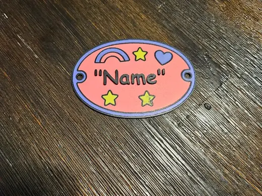 Personalized Kid's Bag Tag – stars and heart Theme
