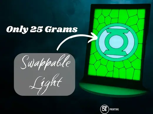Green Lantern light (swappable glass)