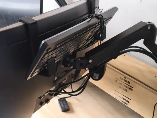Keyboard monitor hanger desk tidy