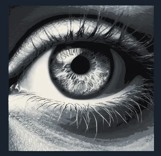 The Eye - Hueforge 4 color filament painting