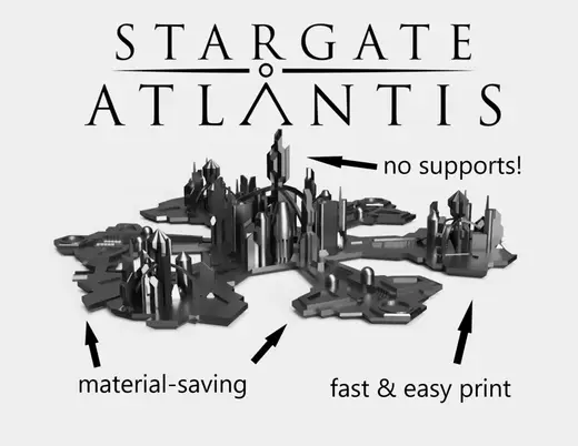 easy-to-print Stargate Atlantis (No supports!)