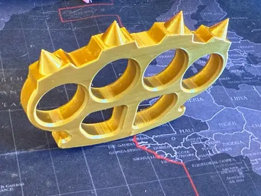 Studded Brass Knuckles Old School (Knuckle Duster)