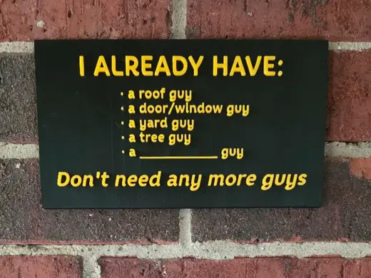 No More Guys (No Soliciting)