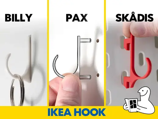 IKEA Hook for Billy, PAX & Skadis