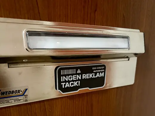 Ingen reklam skylt