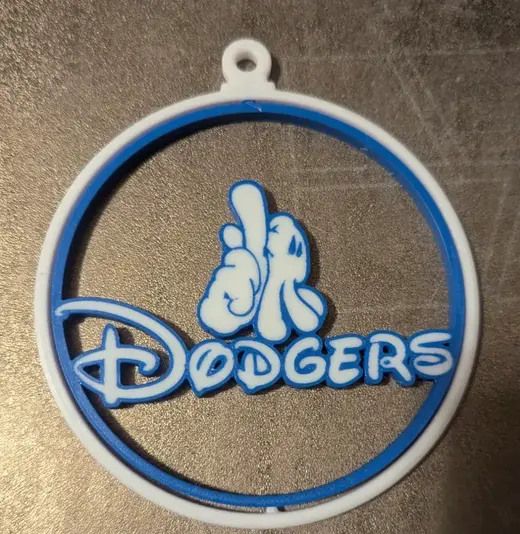 Los Angeles Dodgers Mickey Mouse Hands Ornament