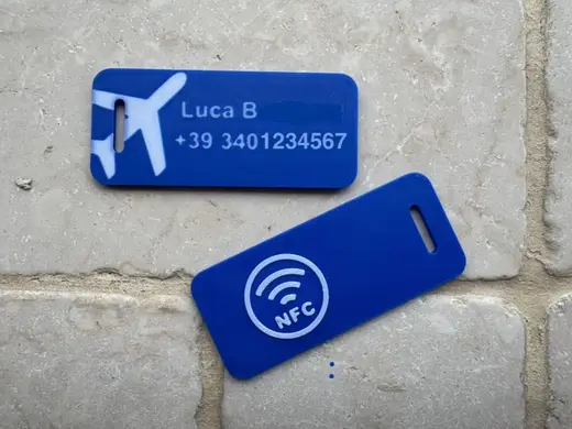 etichetta viaggio valigia NFC