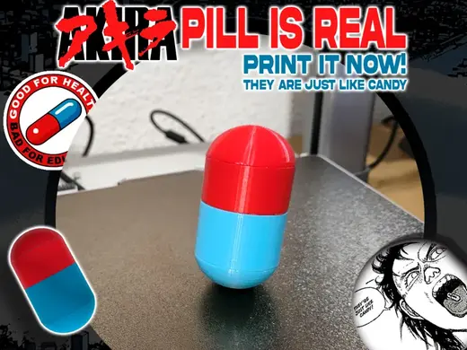 Pill Container - Akira Movie Style