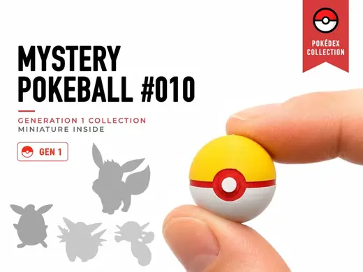 Tiny Mystery Pokeball 010 - Mini Pokemon Series