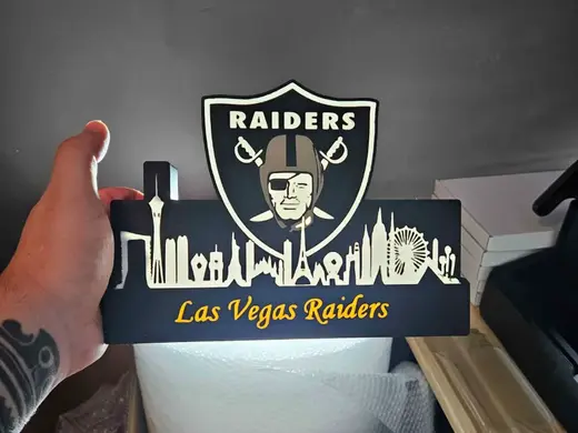 NFL Lightbox Las Vegas Raiders with skyline!