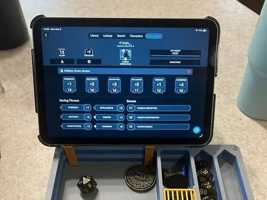 Device Mount for DND Ultimate Player Kit Tray
