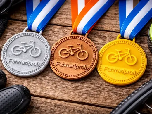 Fahrradprofi-Medaille