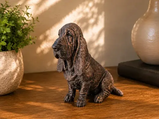 Basset Hound Sitting Dog Figurine