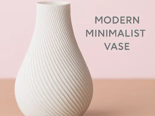 Modern Minimalist Spiral Vase
